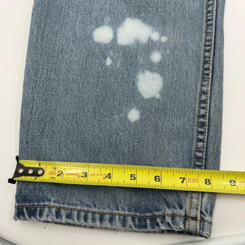 Levis 550 Relaxed Fit Mens Light Wash‎ Blue Denim Jeans 33x30 Bleach Splatter